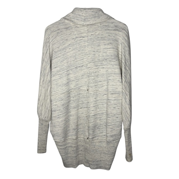 WILFRED Open Front Drape Cocoon Cardigan Sweater | Gray Marled | Medium - Picture 9 of 9